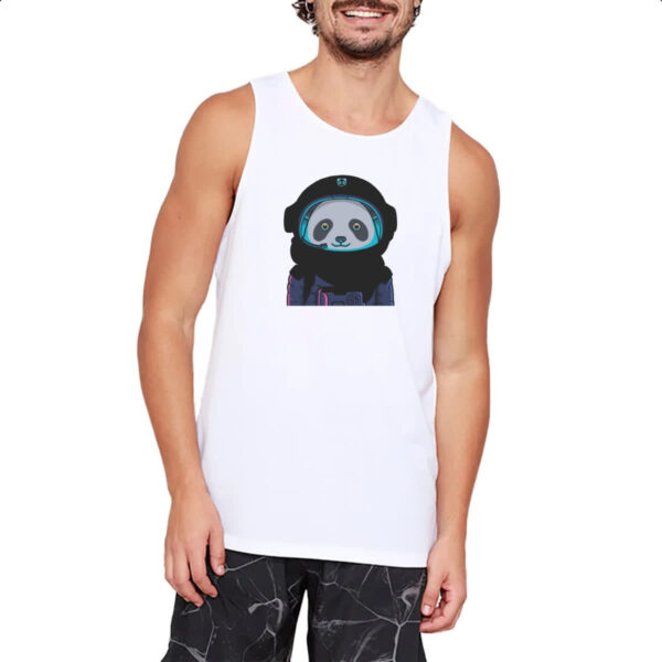 Camiseta Regata Panda astronauta cartoon - Imagem 2