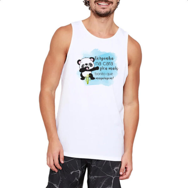Camiseta Regata Panda vergonha na cara - Imagem 2