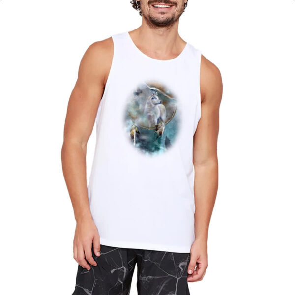 Camiseta Regata Apanhador de sonhos lobo cinza - Imagem 2