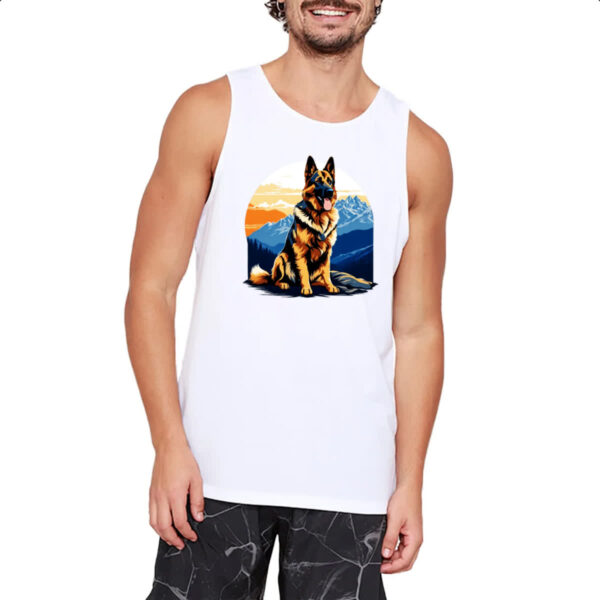 Camiseta Regata Pastor alemao montanhas - Imagem 2