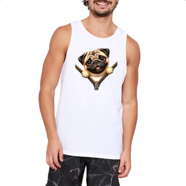 Camiseta Regata Pug no Ziper - Imagem 2