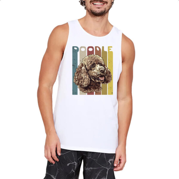 Camiseta Regata Poodle retro vintage - Imagem 2