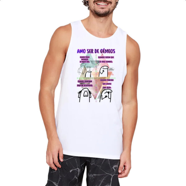 Camiseta Regata Signo Amo ser de Gemeos - Imagem 2