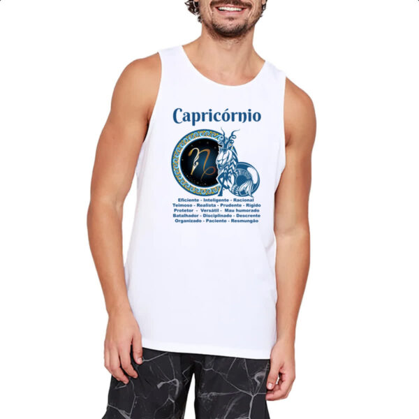 Camiseta Regata Signo de Capricornio adjetivos - Imagem 2