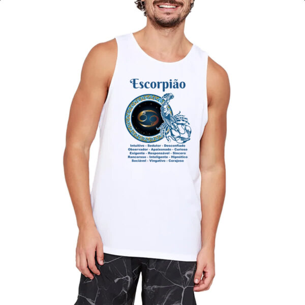 Camiseta Regata Signo de Escorpiao adjetivos - Imagem 2