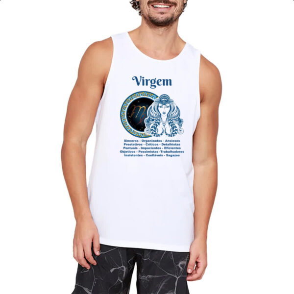 Camiseta Regata Signo de Virgem adjetivos - Imagem 2