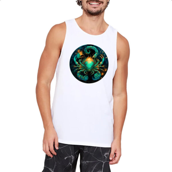Camiseta Regata Signo de cancer logo de luxo - Imagem 2