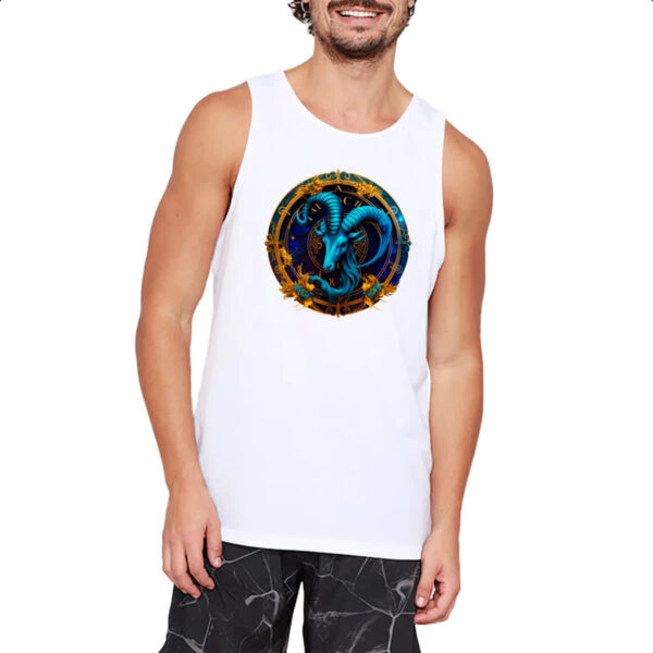Camiseta Regata Signo de capricornio logo de luxo - Imagem 2