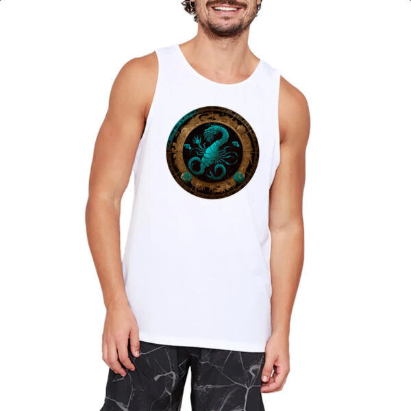 Camiseta Regata Signo de escorpiao logo de luxo - Imagem 2
