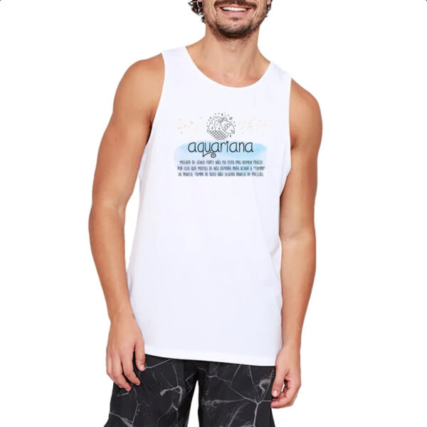Camiseta Regata Signo sincero Aquario - Imagem 2