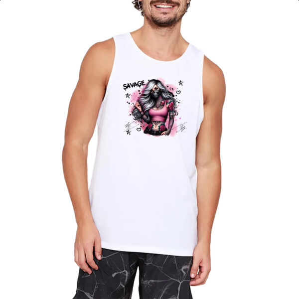 Camiseta Regata Savage girl badass - Imagem 2