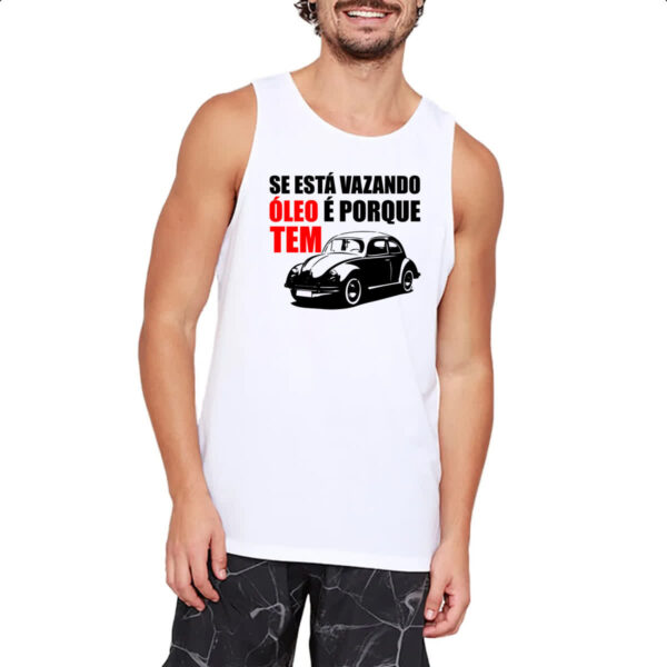 Camiseta Regata Se esta vazando oleo e porque tem - Imagem 2