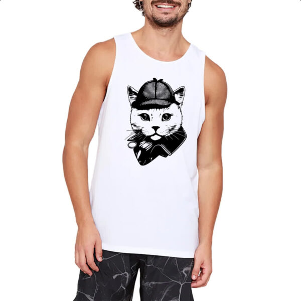 Camiseta Regata Sherlock Gato - Imagem 2