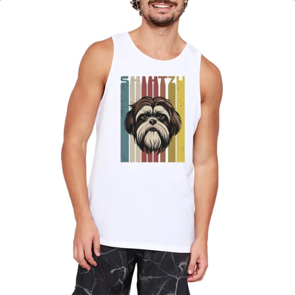 Camiseta Regata Shih-tzu retro vintage - Imagem 2