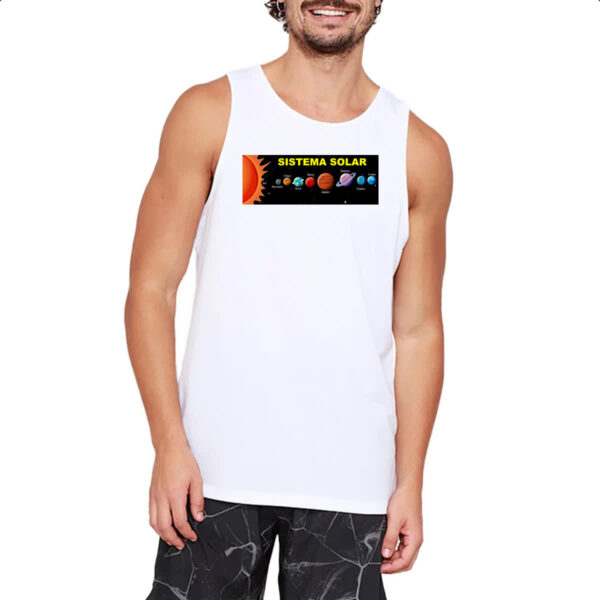 Camiseta Regata Sistema solar noite - Imagem 2