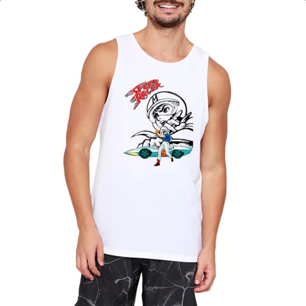 Camiseta Regata Speed Racer logo e grafite - Imagem 2