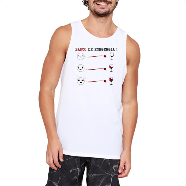 Camiseta Regata Banco de energia vinho - Imagem 2