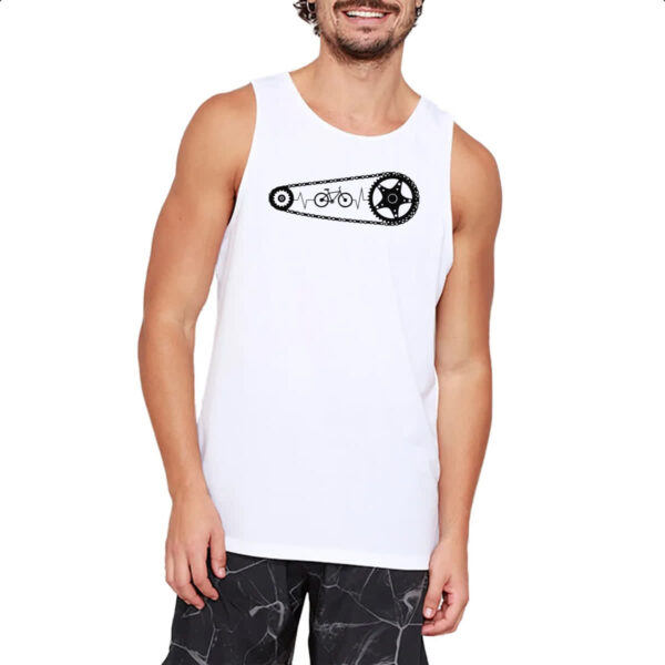 Camiseta Regata Batimento cardiaco catraca bicicleta - Imagem 2