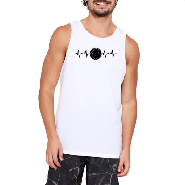 Camiseta Regata Batimento cardiaco planeta terra - Imagem 2
