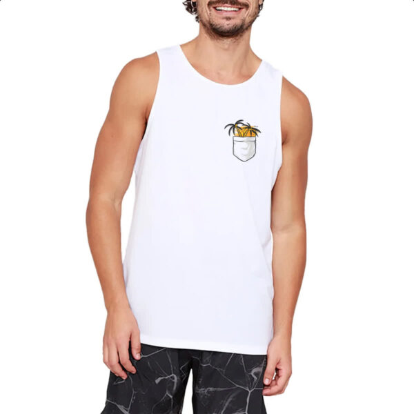 Camiseta Regata Bolso com coqueiro sunset - Imagem 2