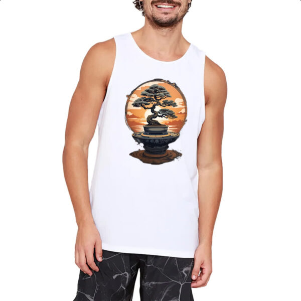 Camiseta Regata Bonsai magico Japao sunset - Imagem 2