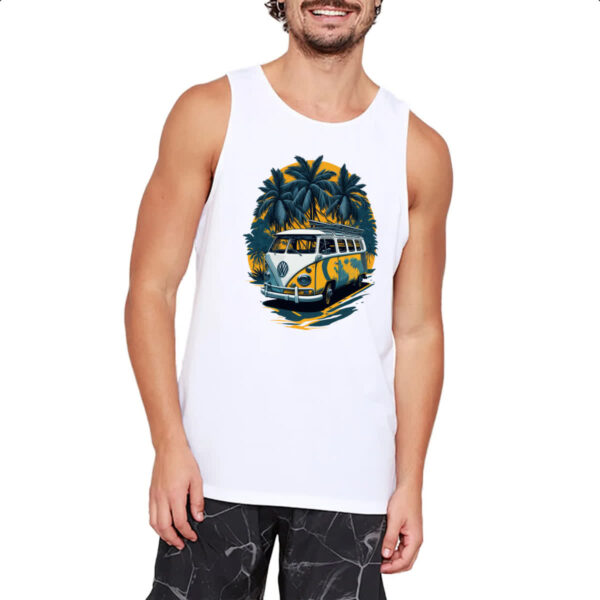 Camiseta Regata Kombi Amarela Sunset - Imagem 2