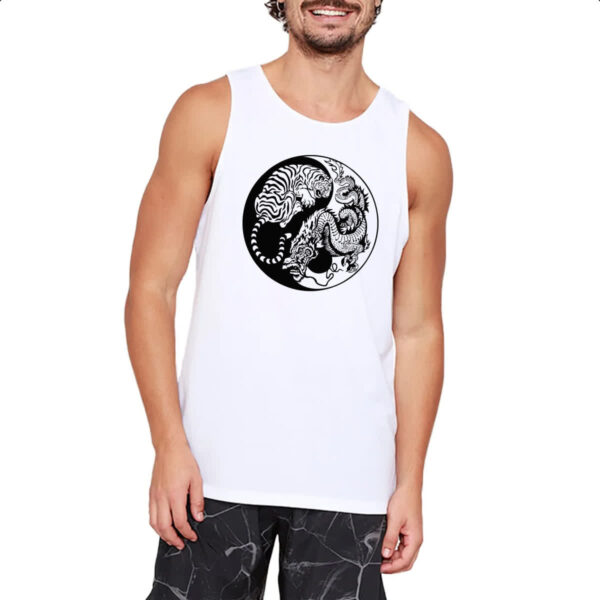 Camiseta Regata Yin e Yang Dragao e Tigre - Imagem 2