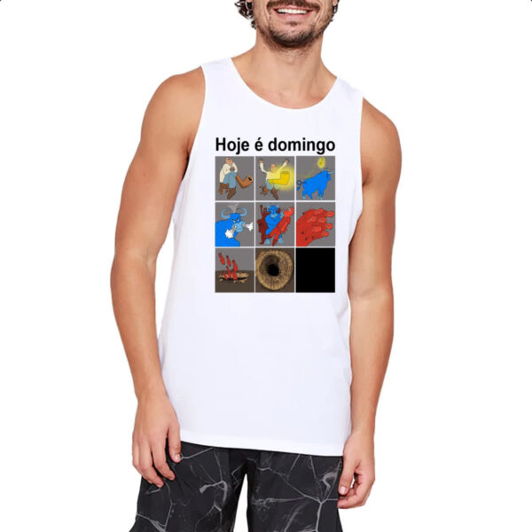 Camiseta Regata Hoje e domingo pe de cachimbo - Imagem 2