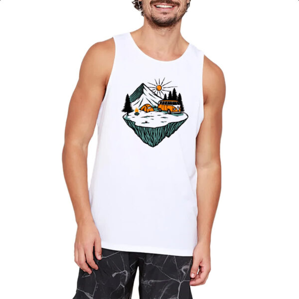 Camiseta Regata Acampamento Konbosa Kombi Divertida - Imagem 2