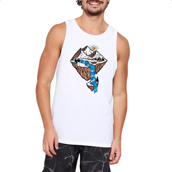Camiseta Regata Acampamento montanha rio cachoeira - Imagem 2