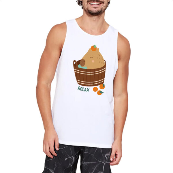 Camiseta Regata Capivara banho relax - Imagem 2