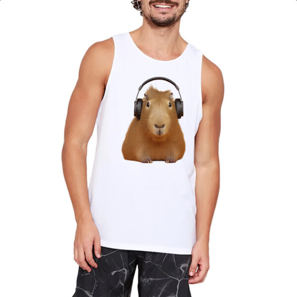 Camiseta Regata Capivara headfone - Imagem 2