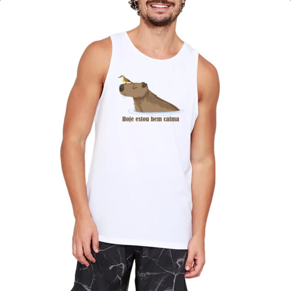 Camiseta Regata Capivara hoje estou bem calma - Imagem 2