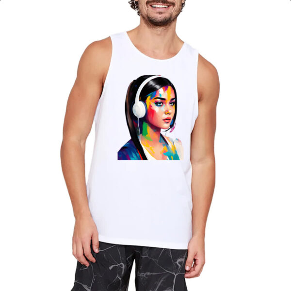Camiseta Regata Adolescente headset pintura - Imagem 2