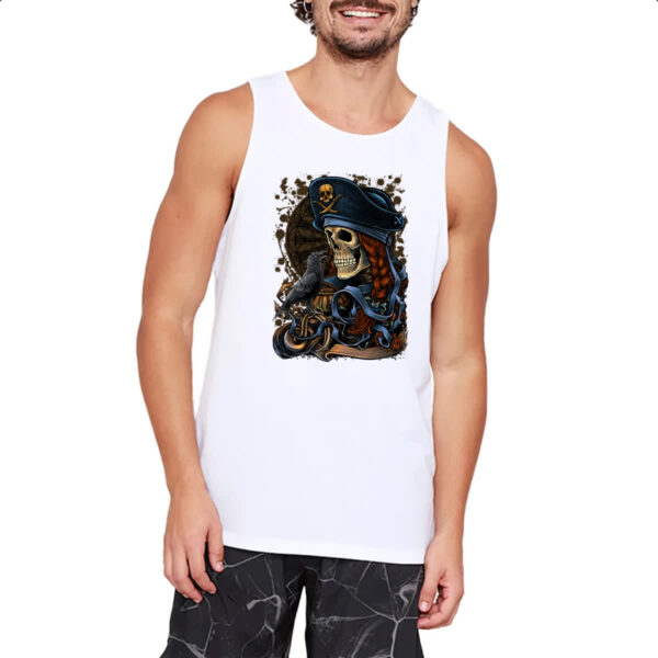 Camiseta Regata Caveira pirata - Imagem 2