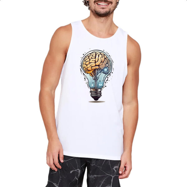Camiseta Regata Cerebro dentro da lampada - Imagem 2