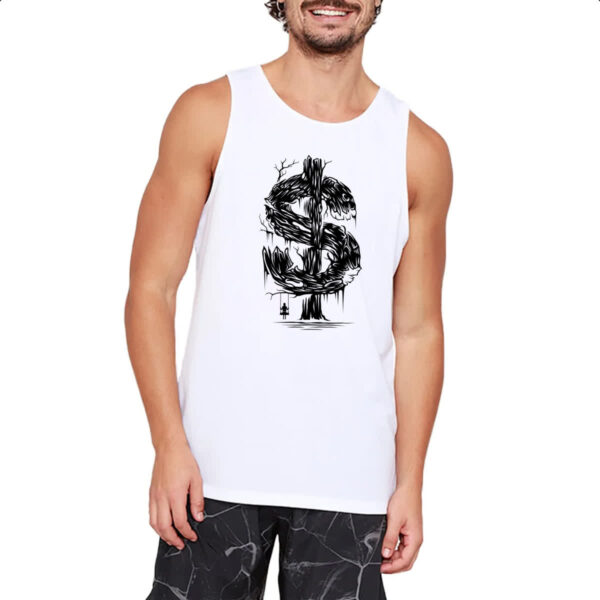 Camiseta Regata Cifrao arvore e balanco - Imagem 2
