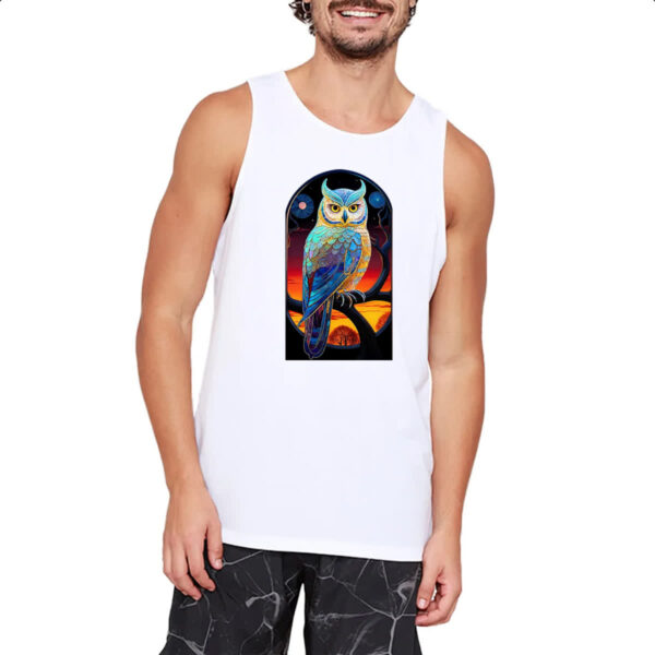 Camiseta Regata Coruja mistica de cristal - Imagem 2
