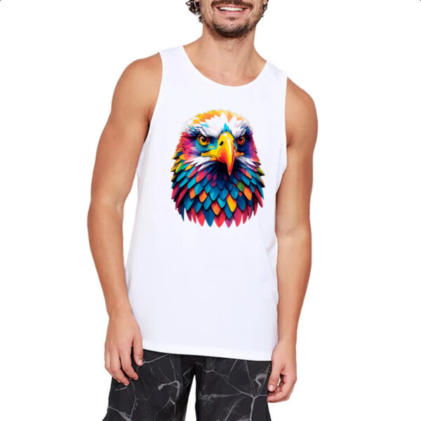 Camiseta Regata Aguia colorida color art - Imagem 2