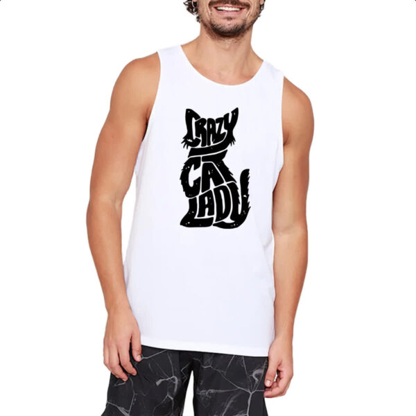 Camiseta Regata Crazy Lady Cat - Imagem 2