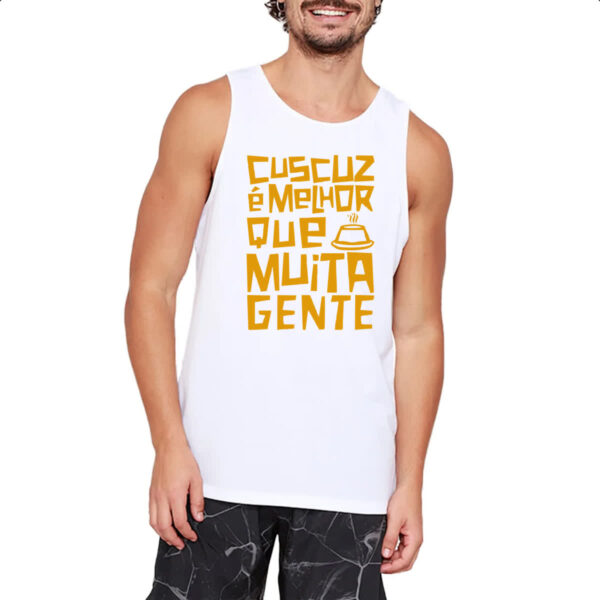 Camiseta Regata Cuscuz melhor que muita gente - Imagem 2