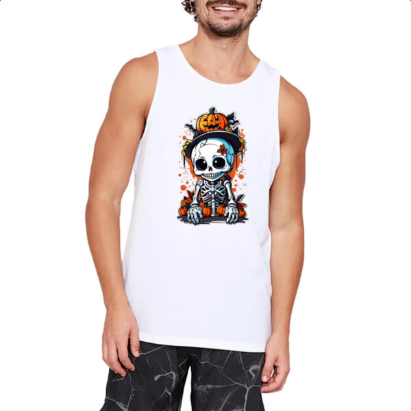 Camiseta Regata Cute esqueleto halloween - Imagem 2