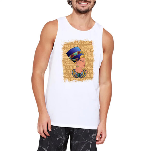 Camiseta Regata Deusa Nefertiti Ilustracao - Imagem 2