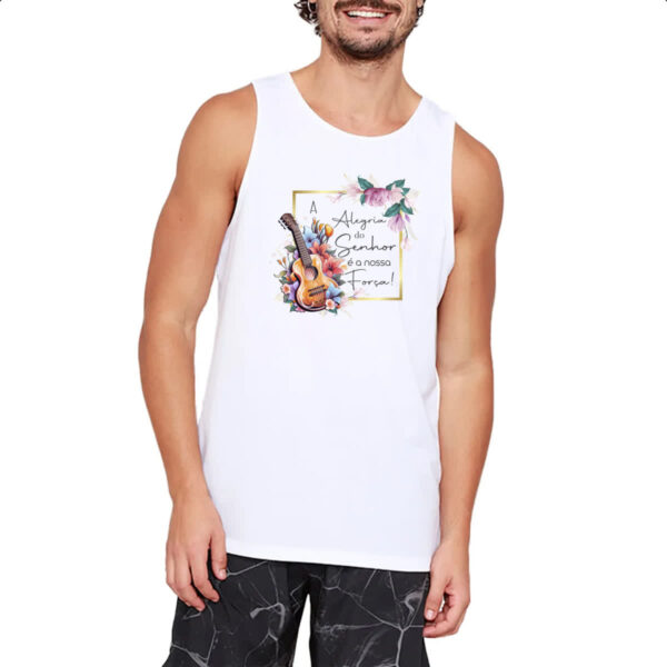 Camiseta Regata Alegria do senhor nossa forca - Imagem 2