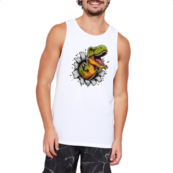 Camiseta Regata Dinossauro T-Rex rasgando a camisa - Imagem 2