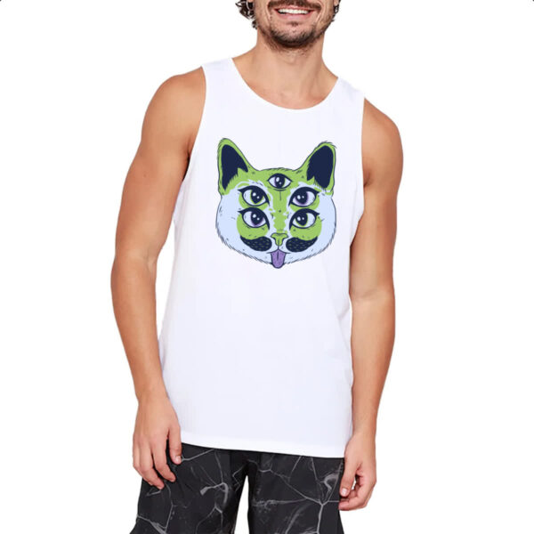Camiseta Regata Alien Cat Gato Alienigena - Imagem 2