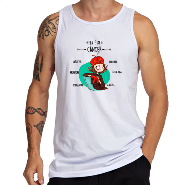 Camiseta Regata Ela e de Cancer - Imagem 3