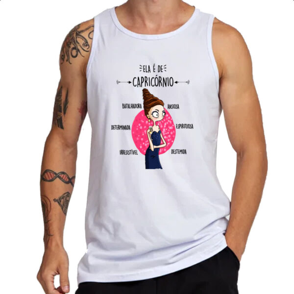Camiseta Regata Ela e de Capricornio - Imagem 3