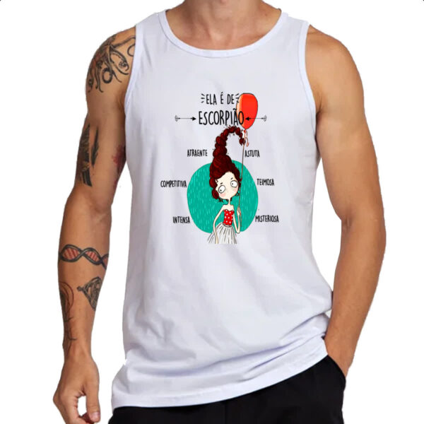 Camiseta Regata Ela e de Escorpiao - Imagem 3