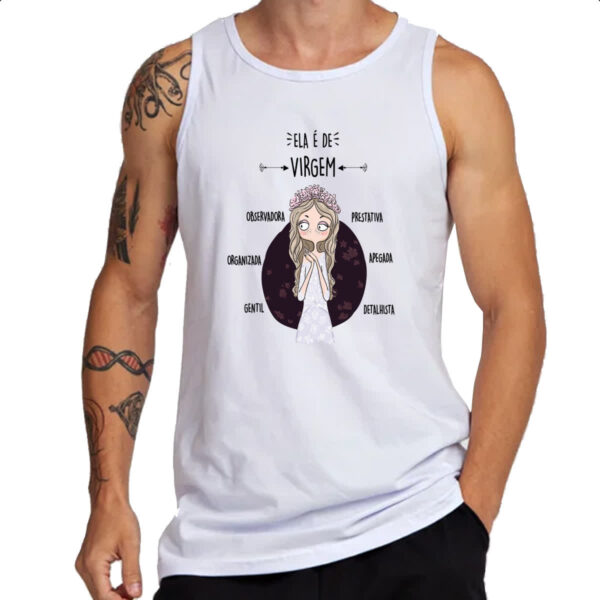 Camiseta Regata Ela e de Virgem - Imagem 3